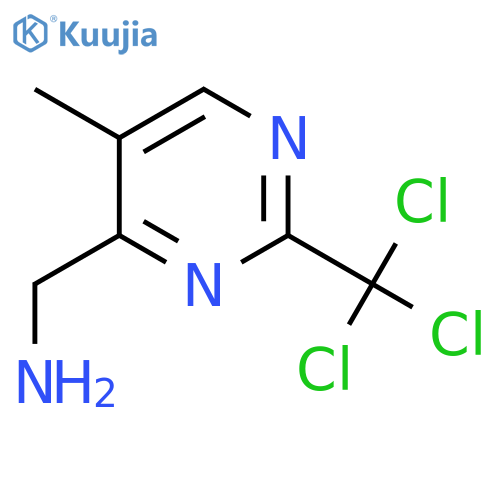 [5-Methyl-2-(trichloromethyl)pyrimidin-4-yl]methanamine structure