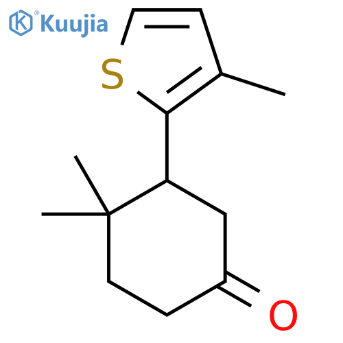 4,4-Dimethyl-3-(3-methylthiophen-2-yl)cyclohexan-1-one structure
