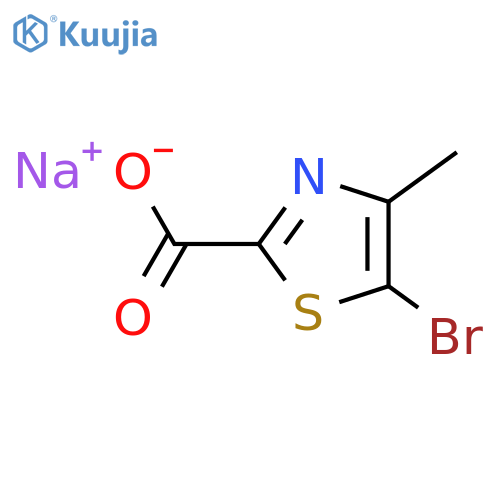 sodium 5-bromo-4-methyl-1,3-thiazole-2-carboxylate structure