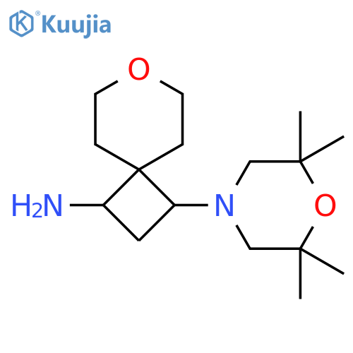 3-(2,2,6,6-Tetramethylmorpholin-4-yl)-7-oxaspiro[3.5]nonan-1-amine structure