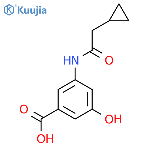 3-(2-Cyclopropylacetamido)-5-hydroxybenzoic acid structure