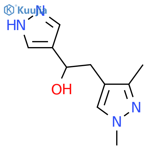 2-(1,3-dimethyl-1H-pyrazol-4-yl)-1-(1H-pyrazol-4-yl)ethan-1-ol structure
