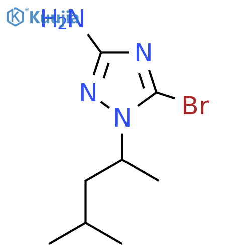 5-bromo-1-(4-methylpentan-2-yl)-1H-1,2,4-triazol-3-amine structure
