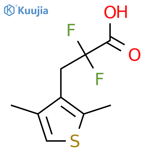 3-(2,4-Dimethylthiophen-3-yl)-2,2-difluoropropanoic acid structure