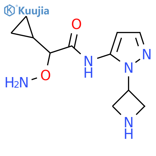 2-(aminooxy)-N-1-(azetidin-3-yl)-1H-pyrazol-5-yl-2-cyclopropylacetamide structure
