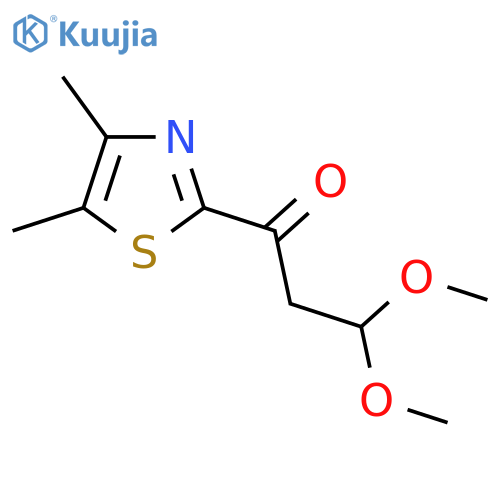 1-(dimethyl-1,3-thiazol-2-yl)-3,3-dimethoxypropan-1-one structure