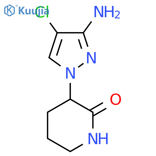 3-(3-amino-4-chloro-1H-pyrazol-1-yl)piperidin-2-one structure