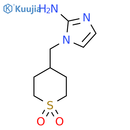 4-(2-amino-1H-imidazol-1-yl)methyl-1lambda6-thiane-1,1-dione structure