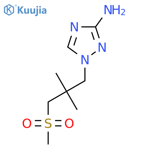 1-(3-methanesulfonyl-2,2-dimethylpropyl)-1H-1,2,4-triazol-3-amine structure