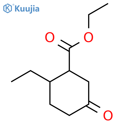 Ethyl 2-ethyl-5-oxocyclohexane-1-carboxylate structure