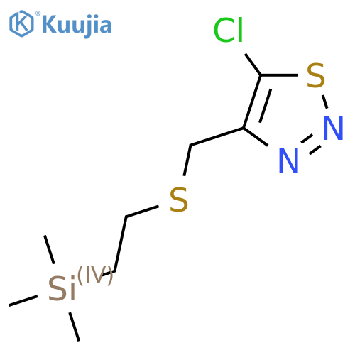 5-chloro-4-({2-(trimethylsilyl)ethylsulfanyl}methyl)-1,2,3-thiadiazole structure