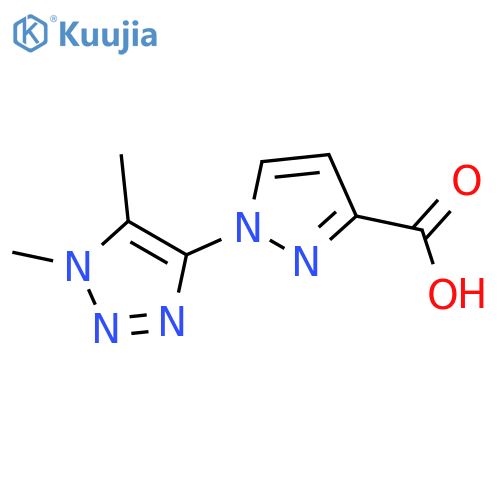 1-(dimethyl-1H-1,2,3-triazol-4-yl)-1H-pyrazole-3-carboxylic acid structure
