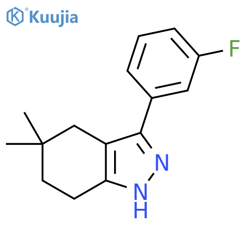 3-(3-fluorophenyl)-5,5-dimethyl-4,5,6,7-tetrahydro-2H-indazole structure