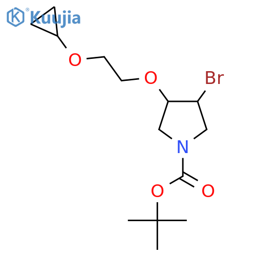 tert-butyl 3-bromo-4-(2-cyclopropoxyethoxy)pyrrolidine-1-carboxylate structure