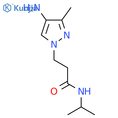 3-(4-amino-3-methyl-1H-pyrazol-1-yl)-N-(propan-2-yl)propanamide structure