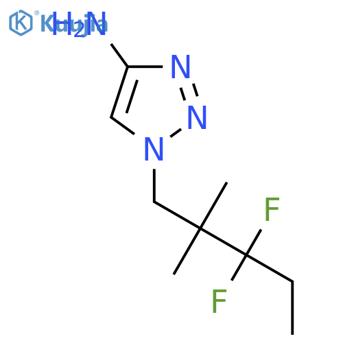 1-(3,3-difluoro-2,2-dimethylpentyl)-1H-1,2,3-triazol-4-amine structure