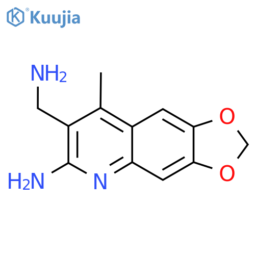 7-(aminomethyl)-8-methyl-2H-1,3dioxolo4,5-gquinolin-6-amine structure