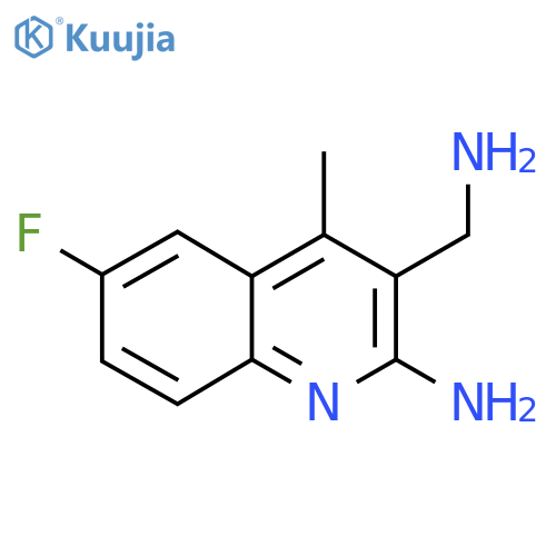 3-(aminomethyl)-6-fluoro-4-methylquinolin-2-amine structure