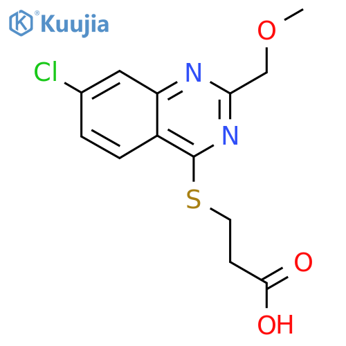 3-{[7-Chloro-2-(methoxymethyl)quinazolin-4-yl]sulfanyl}propanoic acid structure