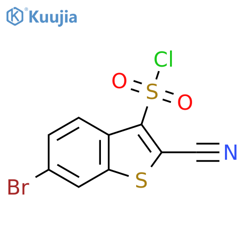 6-bromo-2-cyano-1-benzothiophene-3-sulfonyl chloride structure