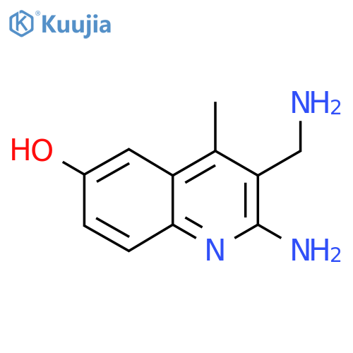 2-amino-3-(aminomethyl)-4-methylquinolin-6-ol structure