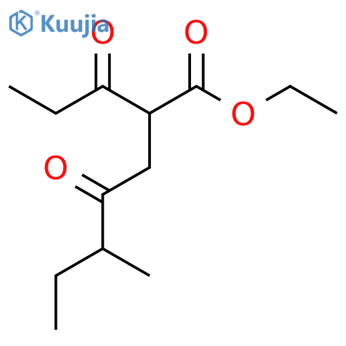 ethyl 5-methyl-4-oxo-2-propanoylheptanoate structure