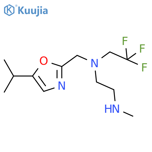 2-(methylamino)ethyl({5-(propan-2-yl)-1,3-oxazol-2-ylmethyl})(2,2,2-trifluoroethyl)amine structure