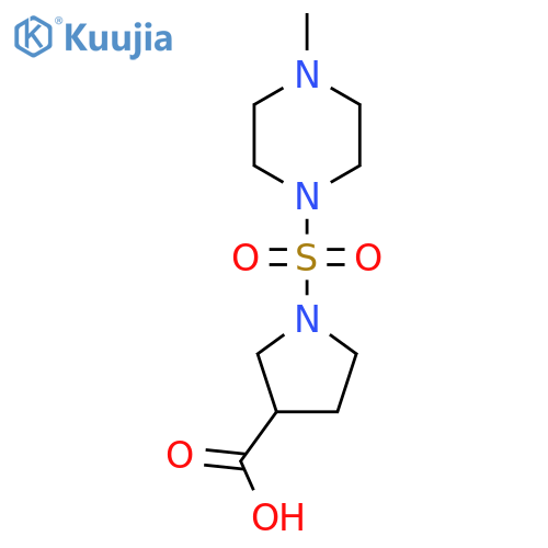 1-(4-methylpiperazin-1-yl)sulfonylpyrrolidine-3-carboxylic acid structure