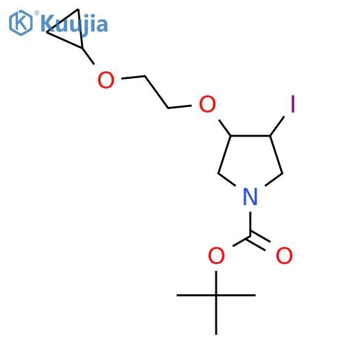 tert-butyl 3-(2-cyclopropoxyethoxy)-4-iodopyrrolidine-1-carboxylate structure