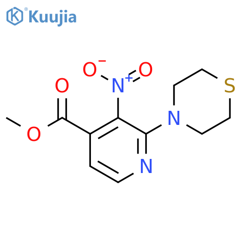 methyl 3-nitro-2-(thiomorpholin-4-yl)pyridine-4-carboxylate structure