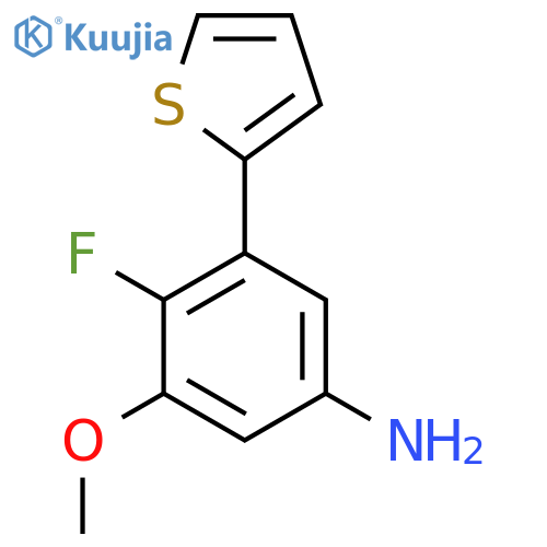 4-fluoro-3-methoxy-5-(thiophen-2-yl)aniline structure