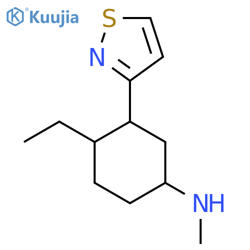 4-ethyl-N-methyl-3-(1,2-thiazol-3-yl)cyclohexan-1-amine structure
