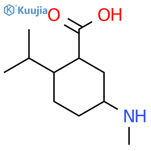 5-(Methylamino)-2-(propan-2-yl)cyclohexane-1-carboxylic acid structure