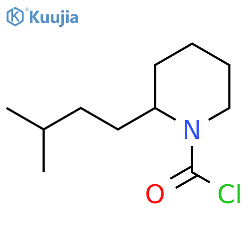2-(3-Methylbutyl)piperidine-1-carbonyl chloride structure