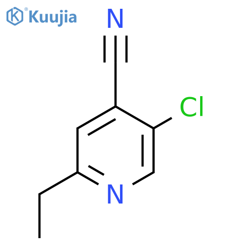 5-chloro-2-ethylpyridine-4-carbonitrile structure