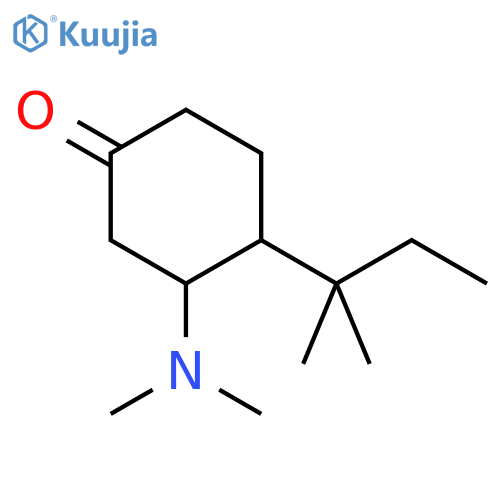 3-(Dimethylamino)-4-(2-methylbutan-2-yl)cyclohexan-1-one structure