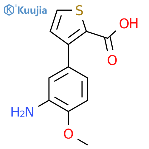 3-(3-amino-4-methoxyphenyl)thiophene-2-carboxylic acid structure