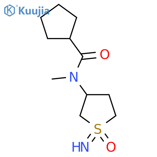 N-(1-imino-1-oxo-1lambda6-thiolan-3-yl)-N-methylcyclopentanecarboxamide structure