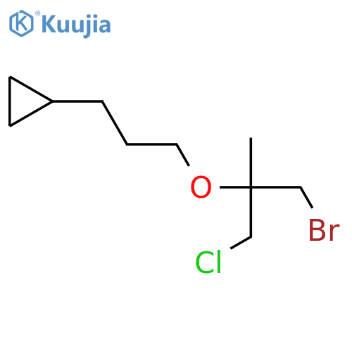 {3-(1-bromo-3-chloro-2-methylpropan-2-yl)oxypropyl}cyclopropane structure