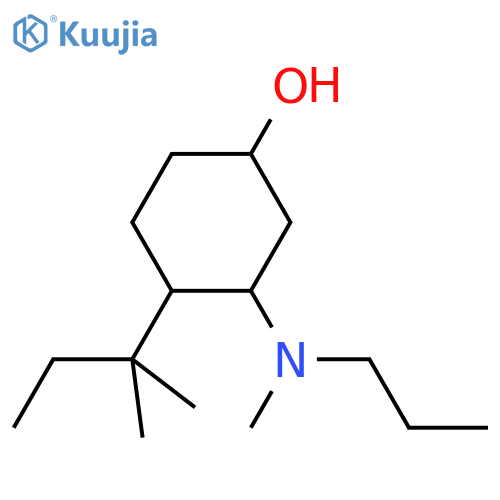 3-[Methyl(propyl)amino]-4-(2-methylbutan-2-yl)cyclohexan-1-ol structure