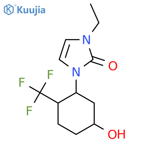 1-ethyl-3-[5-hydroxy-2-(trifluoromethyl)cyclohexyl]-2,3-dihydro-1H-imidazol-2-one structure
