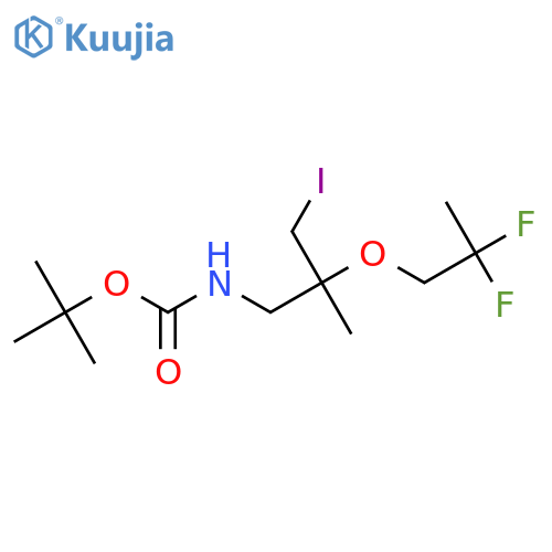 tert-butyl N-2-(2,2-difluoropropoxy)-3-iodo-2-methylpropylcarbamate structure