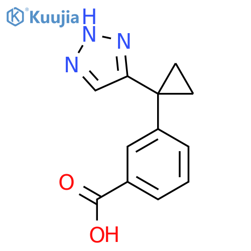 3-[1-(1H-1,2,3-triazol-4-yl)cyclopropyl]benzoic acid structure