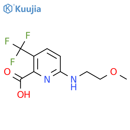 6-(2-methoxyethyl)amino-3-(trifluoromethyl)pyridine-2-carboxylic acid structure