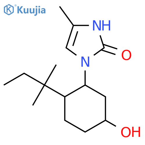 1-[5-hydroxy-2-(2-methylbutan-2-yl)cyclohexyl]-4-methyl-1H-imidazol-2-ol structure
