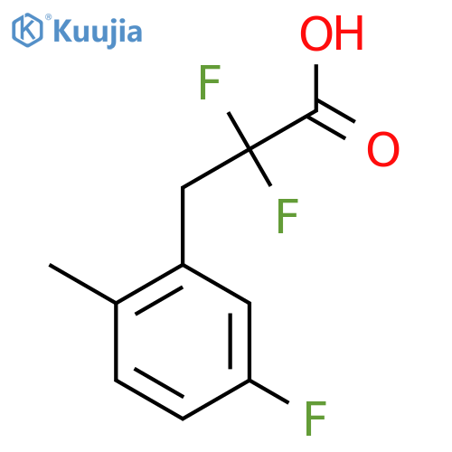 2,2-difluoro-3-(5-fluoro-2-methylphenyl)propanoic acid structure