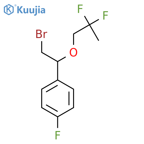 1-2-bromo-1-(2,2-difluoropropoxy)ethyl-4-fluorobenzene structure