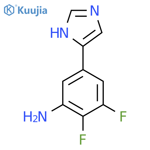 2,3-difluoro-5-(1H-imidazol-4-yl)aniline structure
