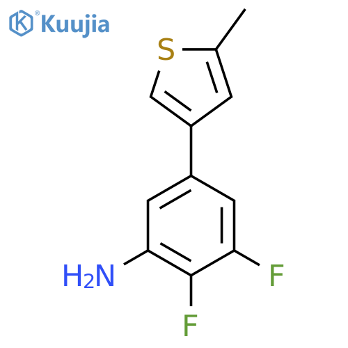 2,3-difluoro-5-(5-methylthiophen-3-yl)aniline structure
