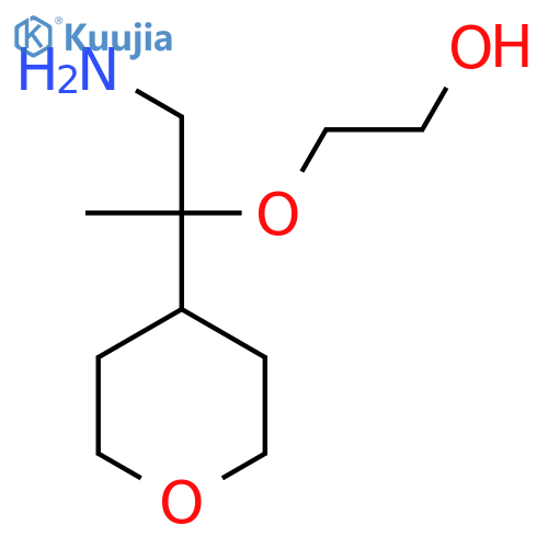 2-{1-amino-2-(oxan-4-yl)propan-2-yloxy}ethan-1-ol structure